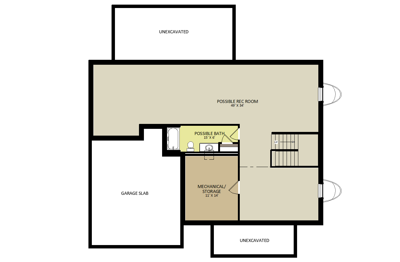 GreenvilleLower Level Floor Plan